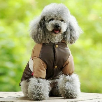 Μόδα ρούχα για σκύλους Χειμερινά ζεστά ρούχα για σκύλους Κοστούμι για κατοικίδια Χαριτωμένο συμπαγές παλτό για κουτάβι Μαλακό μπουφάν για γάτα Chihuahua Ρούχα ρούχα για κατοικίδια