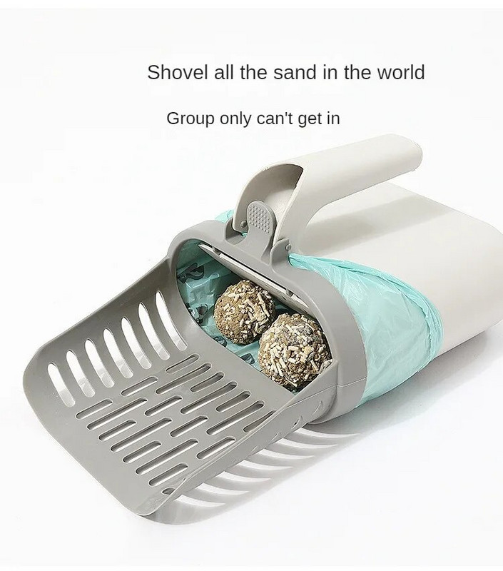 Kačių kraiko samtelis su papildomu maišelio laikikliu, integruotu nuimamu giluminiu kačių kraiko kastuvas Kačiuko kraiko dėžutė Kačių reikmenys Arenero Gato