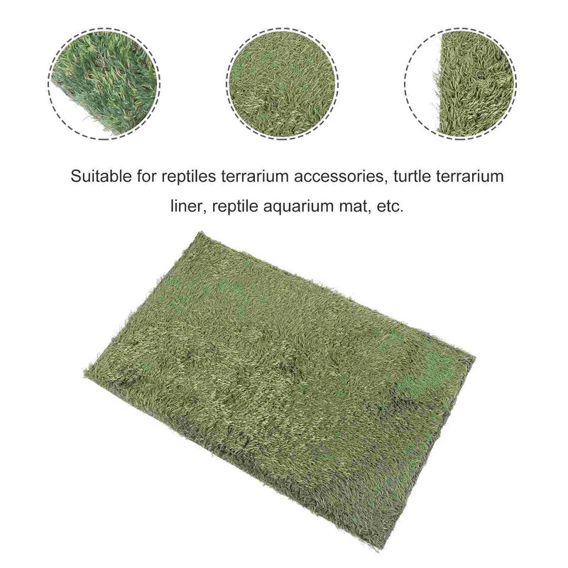 Reptile Tank Reptile Carpet Terrarium Liners Lizard Cage Liner Gultas veļa Mīksts Zaļš Paklājiņš Bārdains Pūķa Ķirzakas Gekons Iguāna
