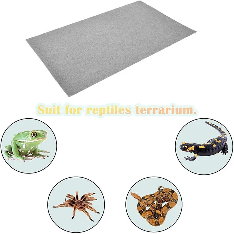 Rāpuļu paklāju terārija gultas veļa, substrāta starplika rāpuļu būra paklāja tvertnes piederumi bārdainajam pūķa ķirzakas bruņurupucim