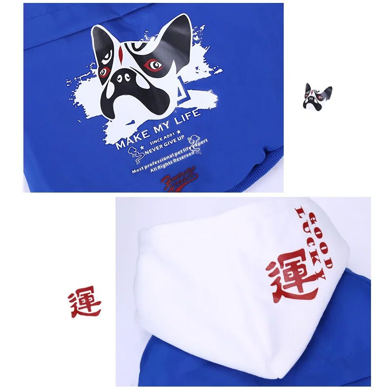 HOOPET Mājdzīvnieku suņu apģērbs Ziemas āra mētelis maziem un vidējiem suņiem kaķiem Apdrukāta suņu jaka