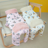 Γελοιογραφία Πλήρης εκτύπωση Παλτό για κατοικίδια Χειμερινό χαριτωμένο βαμβακερό παλτό για κουτάβι Γιορκσάιρ Ζακέτα τεσσάρων ποδιών Παχύ ζεστό βαμβακερό μπουφάν για σκύλους