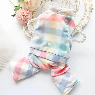 Γελοιογραφία Πλήρης εκτύπωση Παλτό για κατοικίδια Χειμερινό χαριτωμένο βαμβακερό παλτό για κουτάβι Γιορκσάιρ Ζακέτα τεσσάρων ποδιών Παχύ ζεστό βαμβακερό μπουφάν για σκύλους