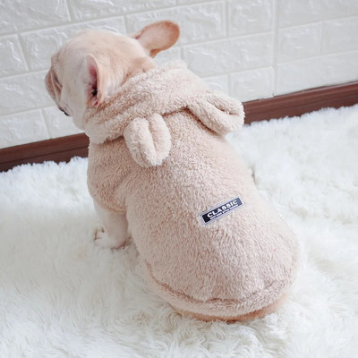 Ziemas mājdzīvnieku suņu apģērbi Suņi Mētelis Jaka Kokvilna Ropa Perro Franču buldogu apģērbi Jauki suņu kapuci Suņiem Mājdzīvnieki Apģērbi Mopsis