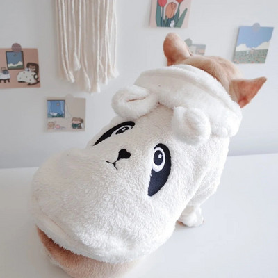 Ziemas mājdzīvnieku suņu apģērbi Suņi Mētelis Jaka Kokvilna Ropa Perro Franču buldogu apģērbi Jauki suņu kapuci Suņiem Mājdzīvnieki Apģērbi Mopsis