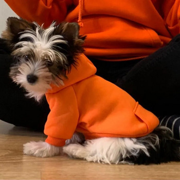 Φούτερ πουλόβερ για αθλητικό σκύλο Φούτερ για κατοικίδια για κουτάβια φθινοπωρινά και χειμωνιάτικα ρούχα για σκύλους με δύο πόδια Τσέπη για σκύλους Ζεστό φλις κοστούμι σκύλου