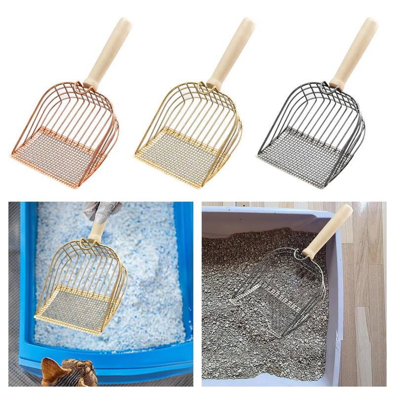 Σκουπάκια απορριμμάτων γάτας Ανθεκτικό Κοσκινιστικό άμμου γατών Προμήθειες κατοικίδιων ζώων Γατάκι Fast Sifting Cleaner Sand Sifter Φτυάρι Κοσκινίσματος απορριμμάτων γατών Kitty