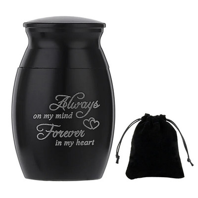 1 τμχ Mini Pet Urn Ανοξείδωτο ατσάλι Cremation Ashes Urn for Pet Dog Θήκη για στάχτες πουλιών Κασετίνα Αναμνηστικό κατοικίδιο 25*16mm