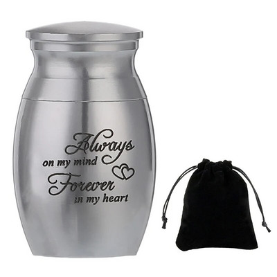 1 τμχ Mini Pet Urn Ανοξείδωτο ατσάλι Cremation Ashes Urn for Pet Dog Θήκη για στάχτες πουλιών Κασετίνα Αναμνηστικό κατοικίδιο 25*16mm