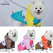 Suņu ziemas mētelis Suņa ūdensnecaurlaidīga jaka maziem un vidējiem suņiem, kaķiem biezs suņa mētelis vējjaka kucēns ziemas audums aukstam laikam