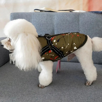 Зимни дрехи за кучета за малки кучета Топло яке за кучета от полар Водоустойчиво палто за домашни любимци с колан Облекло за чихуахуа Йоркширски костюм