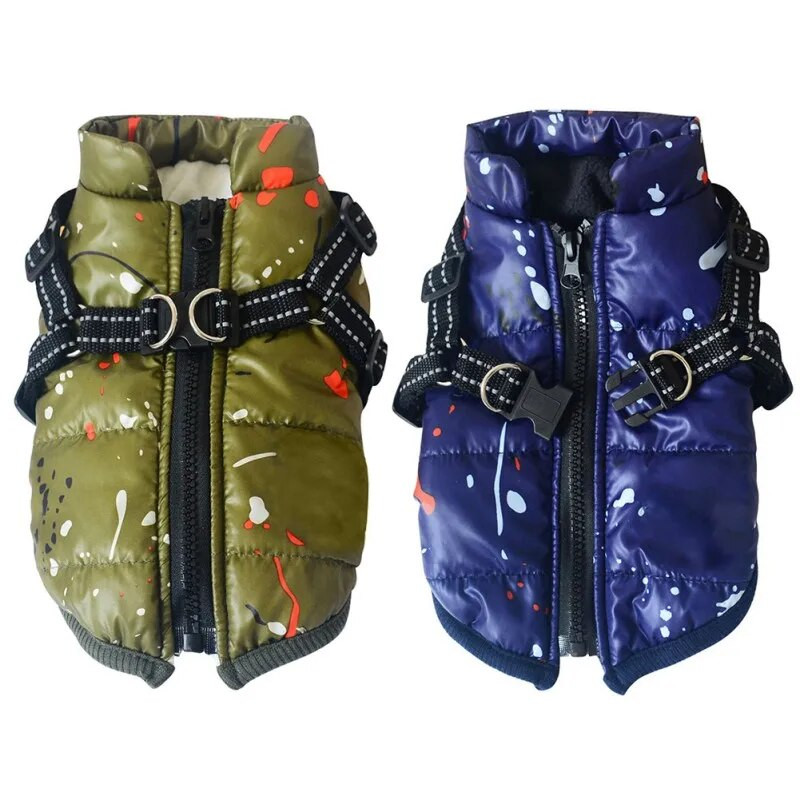 Ziemas drēbes suņiem maziem suņiem Silta vilnas suņu jaka Ūdensizturīgs mājdzīvnieku mētelis ar zirglietām Čivavas apģērbs Jorkšīras kostīms