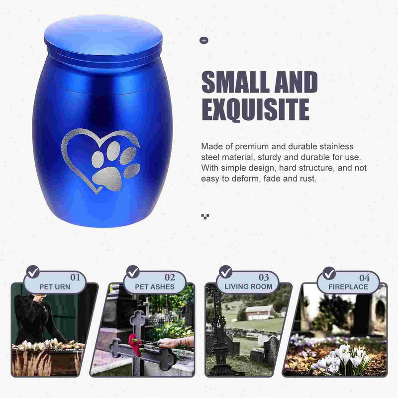Μνημείο αποτέφρωσης σκύλου Κουτί γάτας από ανοξείδωτο ατσάλι Κουτί στάχτης αναμνηστικό για κατοικίδια