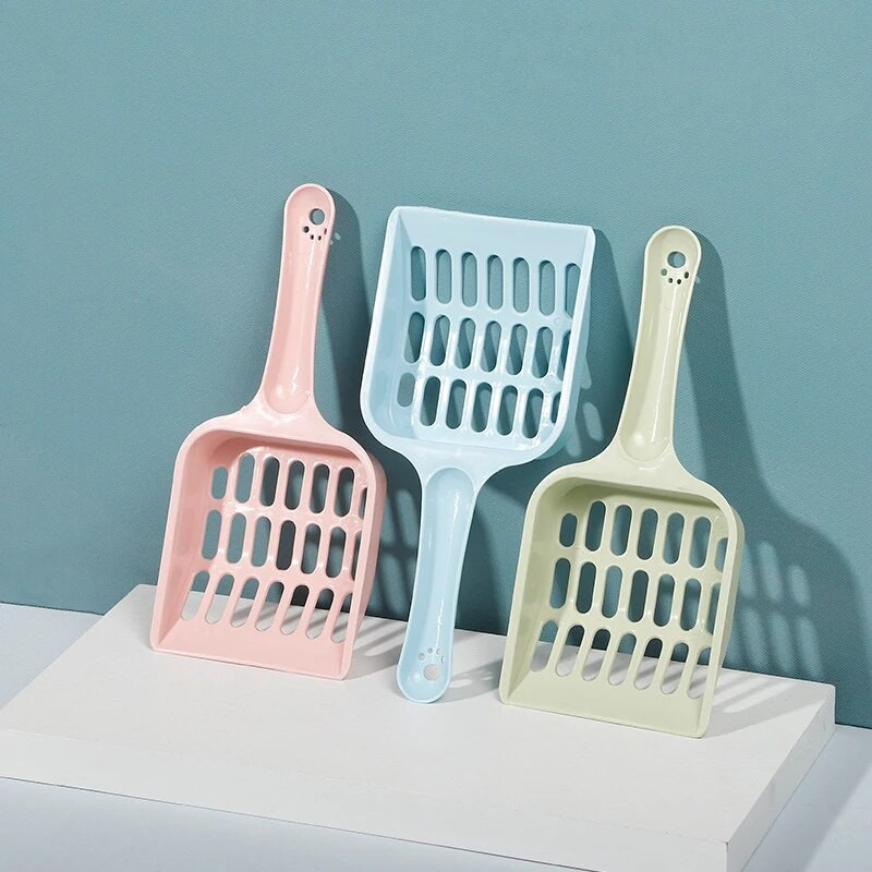 1 tk kassiliiva kühvel plastvõre disainiga lemmikloomade puhastustööriist, õõnes kassiliiva labidas koera kassi liiva puhastusvahendid