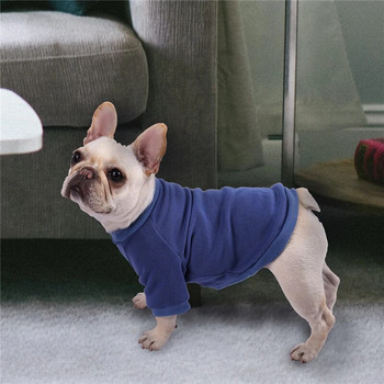 Меки дрехи за малки кучета, зимни дрехи за домашни любимци, пуловер, топло поларено кученце, котешко облекло, яке, палто за френски булдог за малки и средни кучета