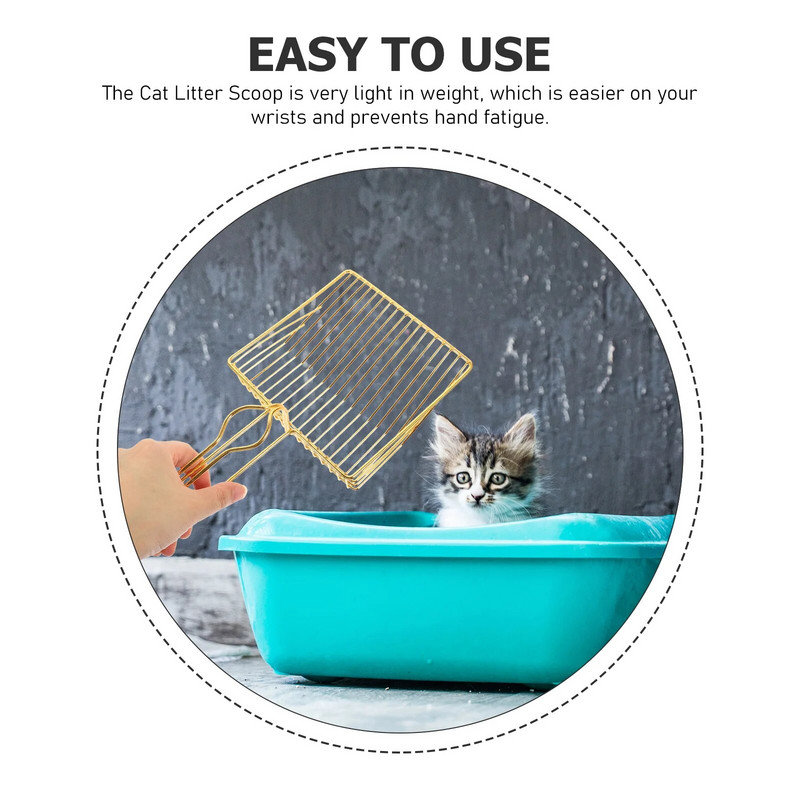 Σέσουλα απορριμμάτων γατών Μεταλλική σέσουλα άμμου απορριμμάτων γατών για σέσουλα απορριμμάτων γατών κατοικίδιων γατών