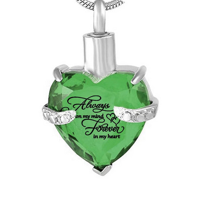 Vienmēr prātā uz visiem laikiem manā sirdī Kremācijas urnas kaklarota pelniem urnas rotaslietas piemiņas kulons ar pildījuma komplektu