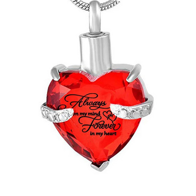 Vienmēr prātā uz visiem laikiem manā sirdī Kremācijas urnas kaklarota pelniem urnas rotaslietas piemiņas kulons ar pildījuma komplektu