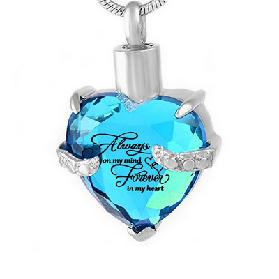 Vienmēr prātā uz visiem laikiem manā sirdī Kremācijas urnas kaklarota pelniem urnas rotaslietas piemiņas kulons ar pildījuma komplektu