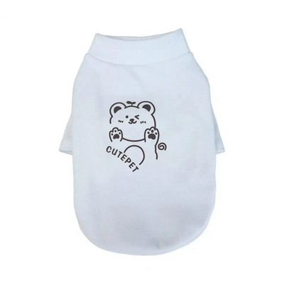 Ρούχα για κατοικίδια Bear Print Αγγλικά γράμματα Άνετα χειμερινά ρούχα για σκύλους Πουκάμισο με δύο πόδια Αξεσουάρ για κατοικίδια