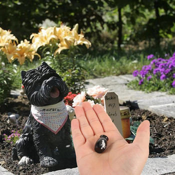Урна за кремация на домашни любимци Урни от сплав Мини метал за кучета Декоративен спомен Малка пепел