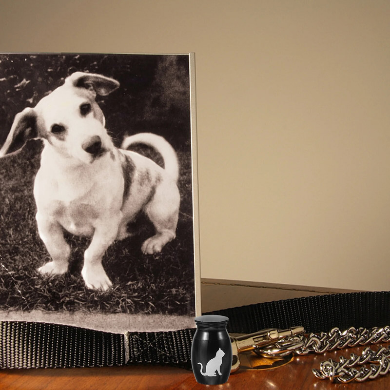 Mājdzīvnieku urnu kremācijas sakausējuma urnas Mini Metāls Suņiem Dekoratīva piemiņa Mazi pelni