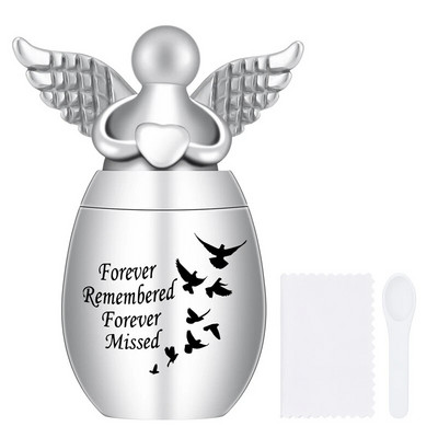 Urne za uspomenu na kremaciju za ljudski pepeo, amajlije s anđeoskim krilima Memorijalne urne za uspomenu, mini urne za kremiranje za pse, mačke, ljudski držač