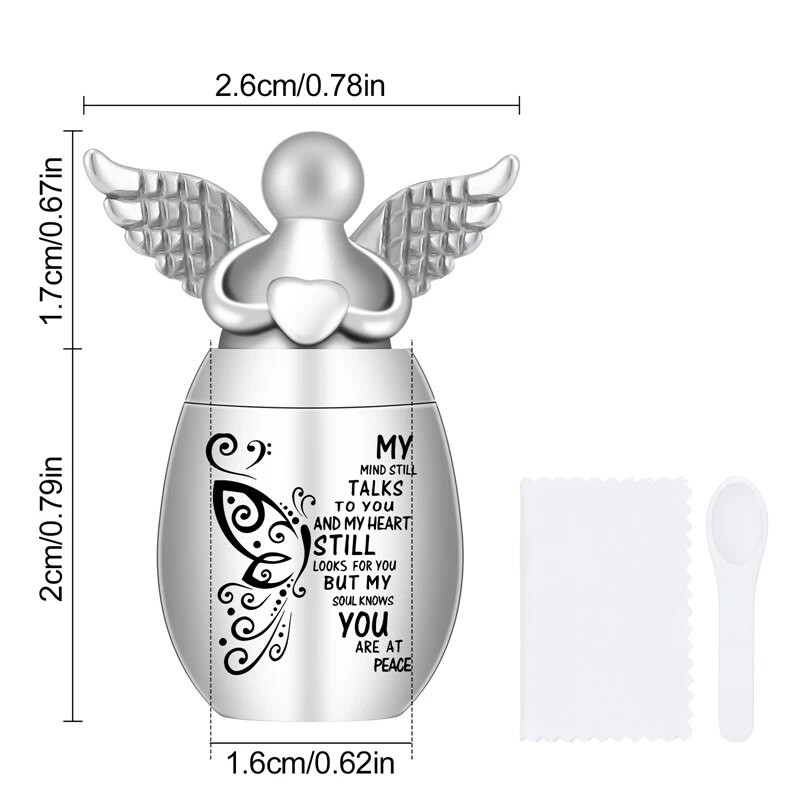 Urne za uspomenu na kremaciju za ljudski pepeo, amajlije s anđeoskim krilima Memorijalne urne za uspomenu, mini urne za kremiranje za pse, mačke, ljudski držač