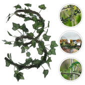 Jungle Vines Τεχνητό Ivy Leaf Διακόσμηση ενδιαιτημάτων για κατοικίδια με κορόιδα και Ivy Leaf για Lizard Frogs Snakes και αξεσουάρ Terrarium