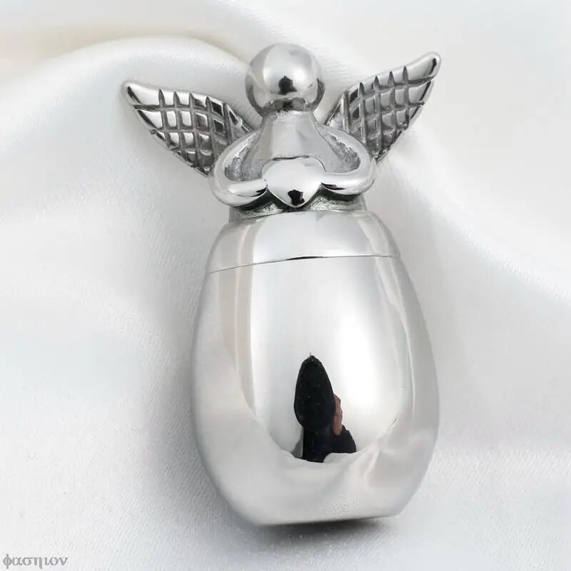 Urne de incinerare din oțel inoxidabil, din oțel inoxidabil, pentru cenușa de animale de companie, poate fi gravată Suport pentru cenușă memorială