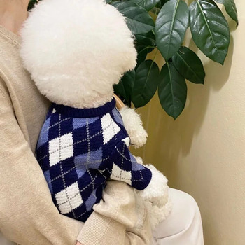 Κλασικά καρό ρούχα για σκύλους Χειμερινά ζεστά πουλόβερ Πλεκτά για σκύλους με δύο πόδια Πλεκτά για κατοικίδια Δημοφιλή ρούχα για κατοικίδια XS-XL