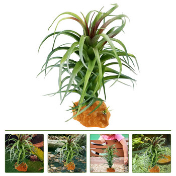 Симулация на растение Стаен декор Терариум за влечуги Аквариум Тапицерия Декорирайте фалшиви растения за влечуги