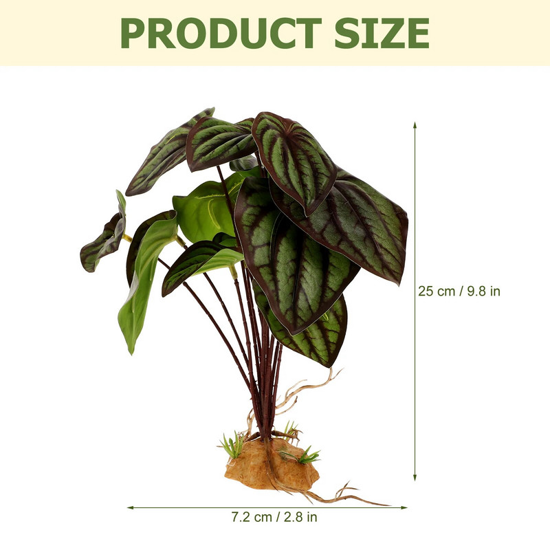 Szimulációs növény beltéri dekoráció hüllők terrárium akvárium kárpitok díszítése hamis növények hüllők számára