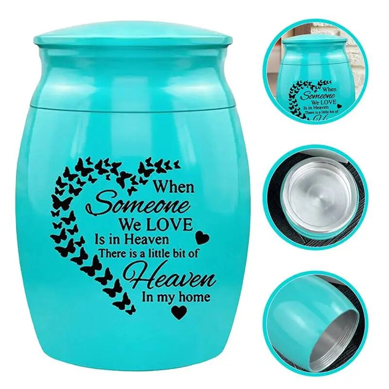 Κουμπί από ανοξείδωτο χάλυβα Σφραγισμένο δοχείο αποθήκευσης στάχτης Αναμνηστικό δοχείο για στάχτη Τοποθέτηση στάχτης κατοικίδιων ζώων, Κουτί Comfort Box Funeral Life Box Urn