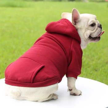 Περιστασιακά ρούχα για κατοικίδια Σκυλιά με κουκούλες μπουλντόγκ Κοστούμια μπουλντόγκ Σχέδιο τσέπης Ζεστό πουλόβερ για σκύλους για μικρά σκυλιά Ρούχα για γάτες