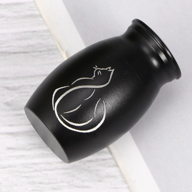 Urna mājdzīvnieku suns bēru kremēšana pelnu kaste zārks nerūsējošā tērauda kaķis metālkeramikas pelnu trauks piemiņas vieta piemiņas lietas apbedīšana