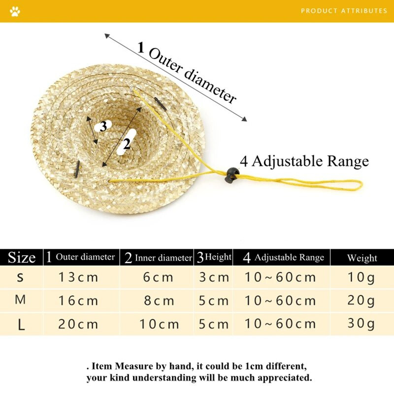 Podesiva kopča Meksički šešir Pas Mačka Cool slamnati šešir Sombrero Pet Višebojni ljubimci Slamnati šeširi za štene Male srednje velike pse