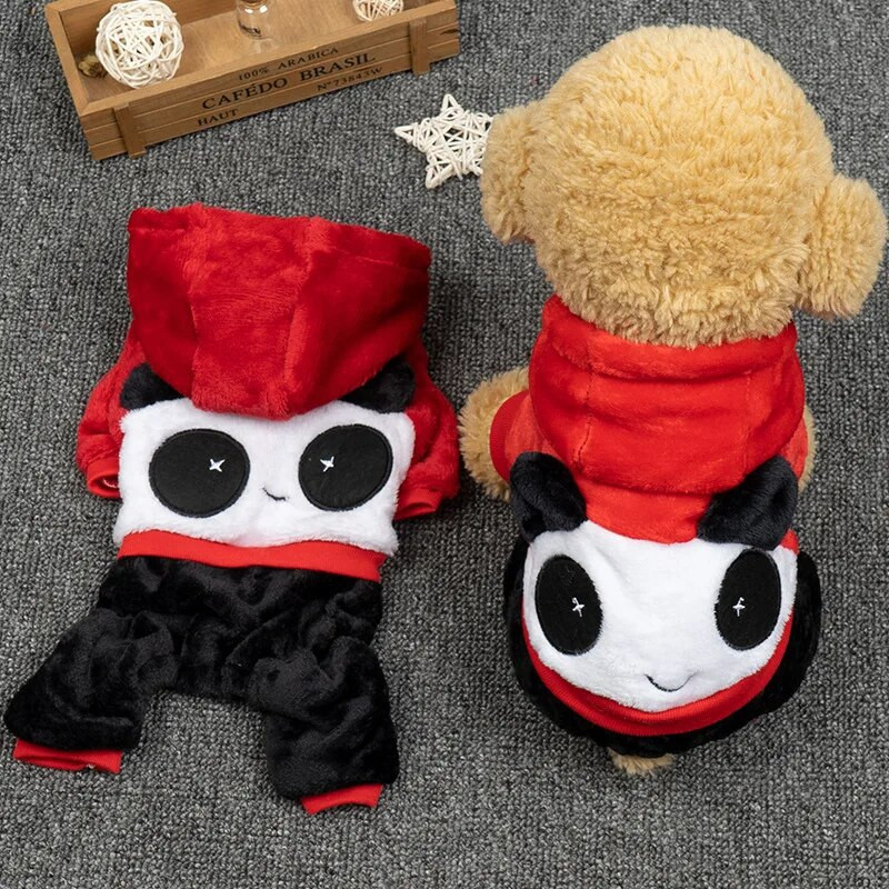 Flīsa kombinezons suņiem Suņu kapuces Biezs džemperis četrām kājām Mētelis kucēnu jaka Čivavas Labradora suns Apģērbi Ziemai