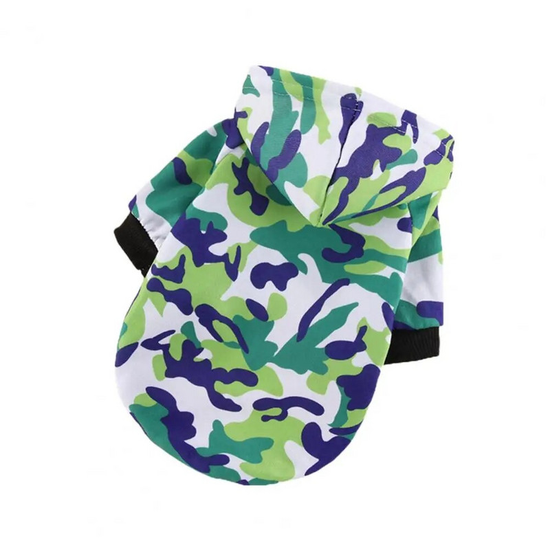 Kutya kapucnis pulcsi tavaszi őszi kabát melegen tart Alkalmi viselet Kisállat kétlábú ruhák terepszínű dzseki kölyök jelmez