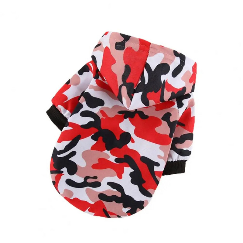 Kutya kapucnis pulcsi tavaszi őszi kabát melegen tart Alkalmi viselet Kisállat kétlábú ruhák terepszínű dzseki kölyök jelmez