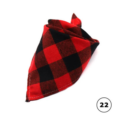 Plaids Kaķis Suns Bandana Mājas kucēns Mīkstas Kokvilnas Bandanas Kabatlakatiņi Šalles Trīsstūrveida pārsēji Aksesuāri kaķēniem kucēniem