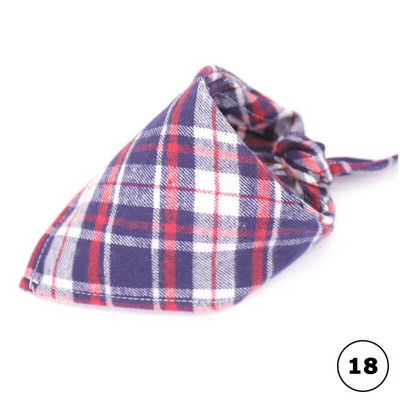 Plaids Kaķis Suns Bandana Mājas kucēns Mīkstas Kokvilnas Bandanas Kabatlakatiņi Šalles Trīsstūrveida pārsēji Aksesuāri kaķēniem kucēniem