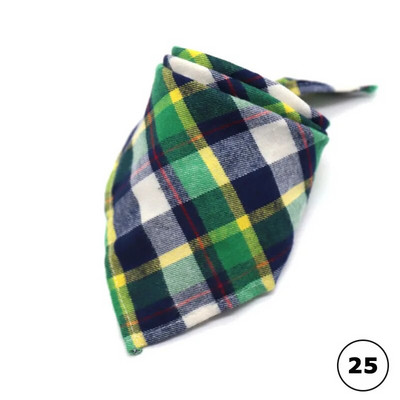 Plaids Kaķis Suns Bandana Mājas kucēns Mīkstas Kokvilnas Bandanas Kabatlakatiņi Šalles Trīsstūrveida pārsēji Aksesuāri kaķēniem kucēniem