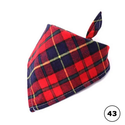 Plaids Kaķis Suns Bandana Mājas kucēns Mīkstas Kokvilnas Bandanas Kabatlakatiņi Šalles Trīsstūrveida pārsēji Aksesuāri kaķēniem kucēniem