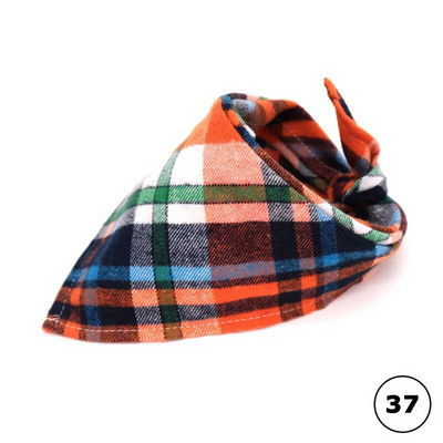 Plaids Kaķis Suns Bandana Mājas kucēns Mīkstas Kokvilnas Bandanas Kabatlakatiņi Šalles Trīsstūrveida pārsēji Aksesuāri kaķēniem kucēniem