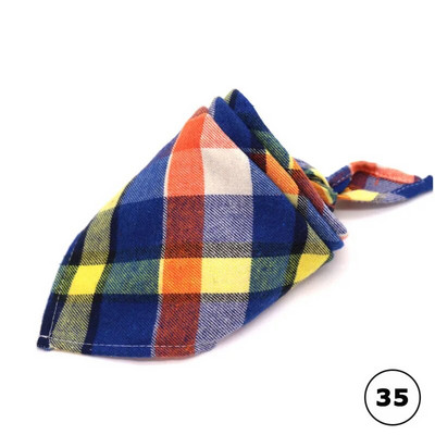 Plaids Kaķis Suns Bandana Mājas kucēns Mīkstas Kokvilnas Bandanas Kabatlakatiņi Šalles Trīsstūrveida pārsēji Aksesuāri kaķēniem kucēniem