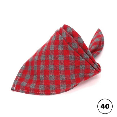 Plaids Kaķis Suns Bandana Mājas kucēns Mīkstas Kokvilnas Bandanas Kabatlakatiņi Šalles Trīsstūrveida pārsēji Aksesuāri kaķēniem kucēniem