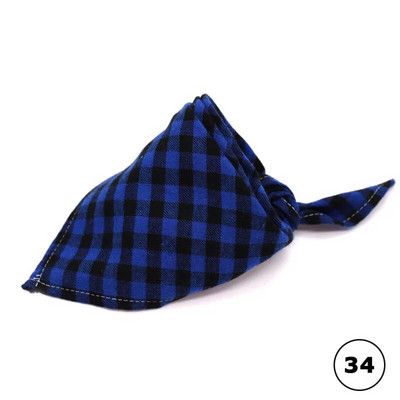 Plaids Kaķis Suns Bandana Mājas kucēns Mīkstas Kokvilnas Bandanas Kabatlakatiņi Šalles Trīsstūrveida pārsēji Aksesuāri kaķēniem kucēniem