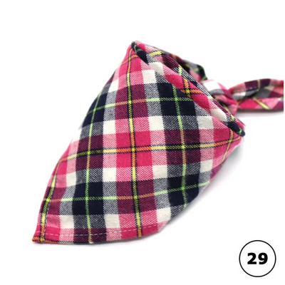 Plaids Kaķis Suns Bandana Mājas kucēns Mīkstas Kokvilnas Bandanas Kabatlakatiņi Šalles Trīsstūrveida pārsēji Aksesuāri kaķēniem kucēniem