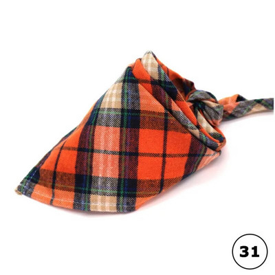 Plaids Kaķis Suns Bandana Mājas kucēns Mīkstas Kokvilnas Bandanas Kabatlakatiņi Šalles Trīsstūrveida pārsēji Aksesuāri kaķēniem kucēniem